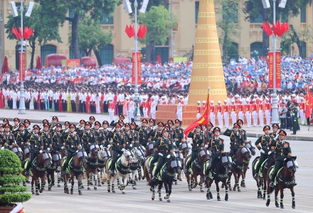 Khối Cảnh s&aacute;t cơ động kỵ binh - Ảnh: VGP/Nhật Bắc